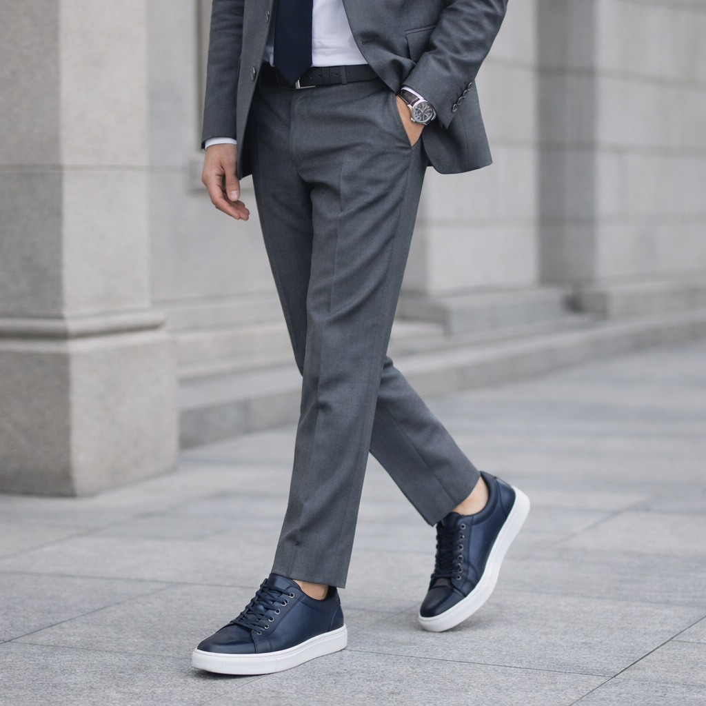 スーツにスニーカーはあり？大人メンズが失敗しない選び方と正解コーデ