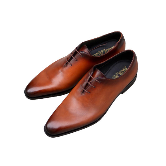 ホールカット 革靴 メンズ マッケイ製法｜千手染 本革ビジネスシューズ 10カラー