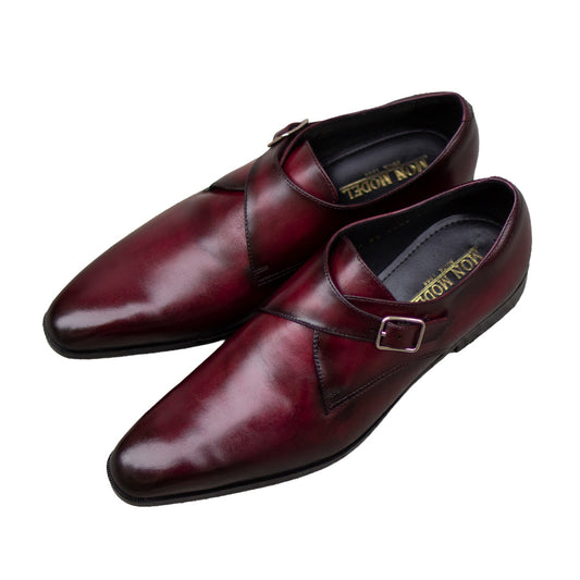 モンクストラップ 革靴 メンズ マッケイ製法|千手染 本革ビジネスシューズ 10カラー