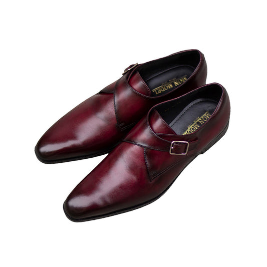 モンクストラップ 革靴 メンズ マッケイ製法｜千手染 本革ビジネスシューズ 10カラー