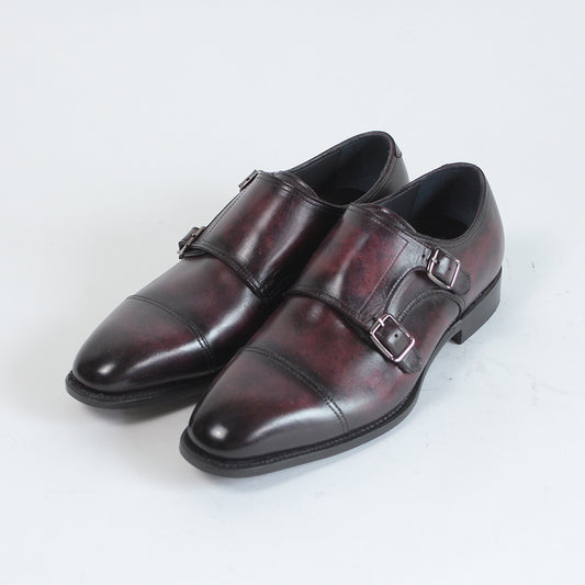 手染め「千手染(パティーヌ)」のダブルモンク革靴