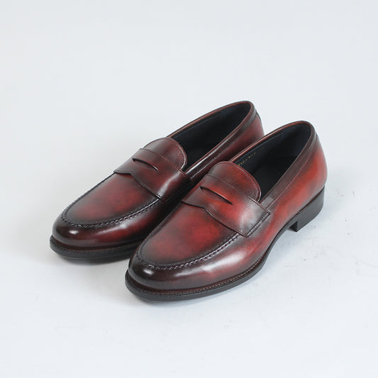 手染め「千手染(パティーヌ)」のローファー革靴