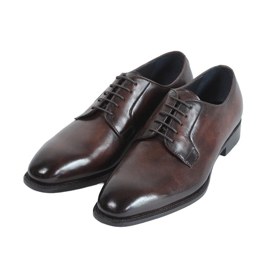 手染め「千手染(パティーヌ)」の外羽根プレーン革靴