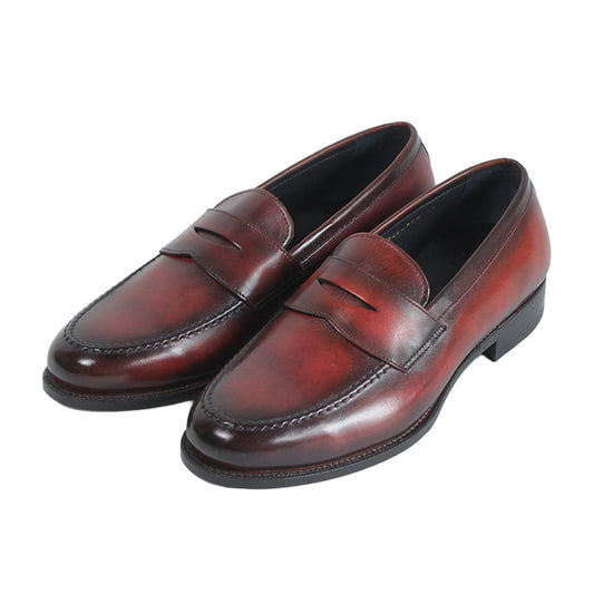 手染め「千手染（パティーヌ）」のローファー革靴