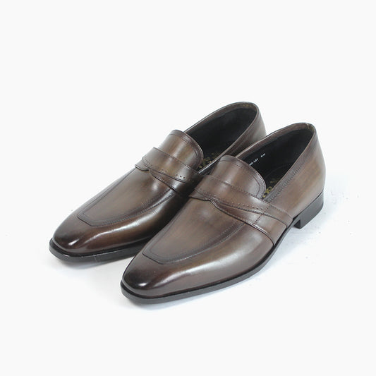 手染め「千手染（パティーヌ）」のローファー革靴